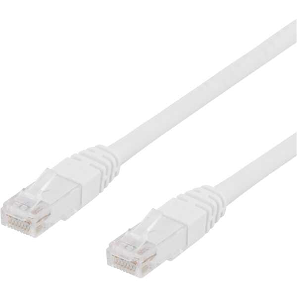 Patchkabel for nettverk, Cat6, U/UTP, 24 AWG, LSZH, 15 m, hvit