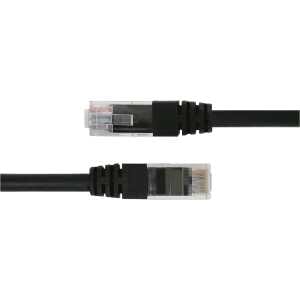 Patchkabel for nettverk, Cat6, U/UTP, 24 AWG, LSZH, 3 m, svart