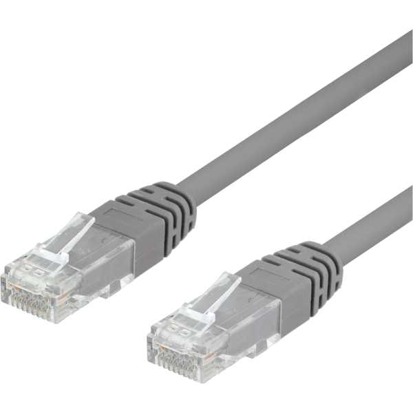 U/UTP Cat6 patchkabel, LSZH, 0,5m, grå 1 U/UTP Cat6 patchkabel, LSZH, 0,5m, grå