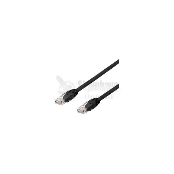 U/UTP Cat6a patch cable, 10m, 500MHz, LSZH, black