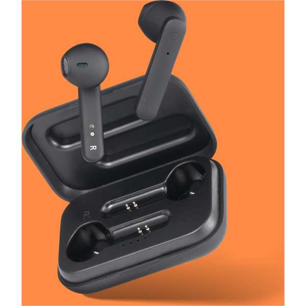 T110 True Wireless Stereo earbuds with charging case, semi-in-ear, BT 5, matte black - Bilde 6