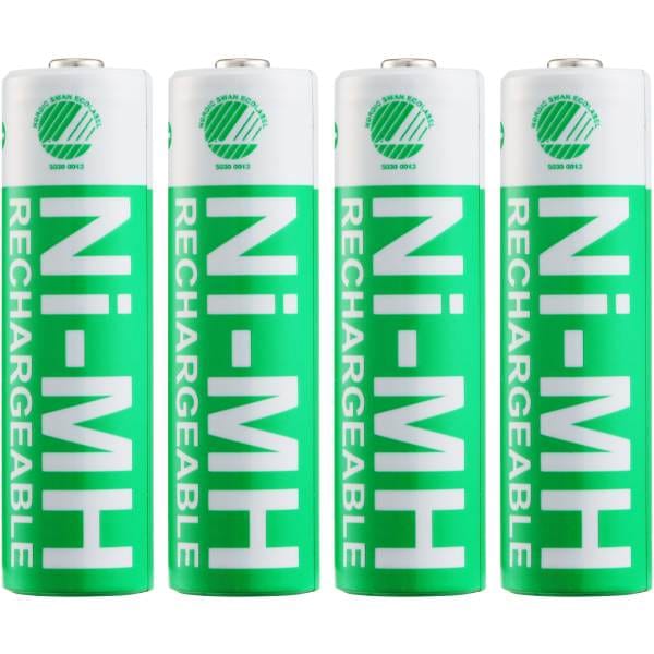 Ultimate Ni-Mh rechargeable, LR6/AA size, 2500mAh, 4-pack 1 Nordic Swan Ecolabelled rechargeable AA batteries (HR6) of the NiMH type. Long-lasting when used in your favorite appliances and toys. But also