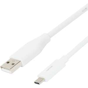 USB-C to USB-A cable, 0.5m, 3A, USB 2.0, white