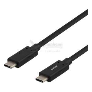 USB-C to USB-C cable, 1m, 3A, USB 3.2 Gen, E-Marker, black