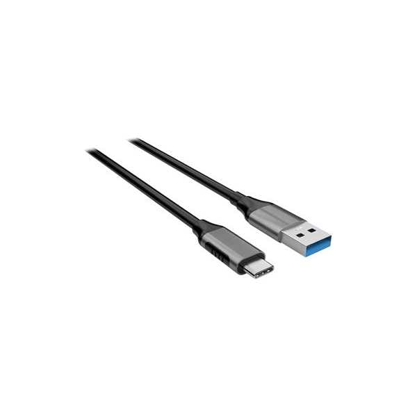 Elivi USB A til C-kabel 1 meter Svart/Space Grey | 5 Gbps/3A 2 Elivi USB A til C kabel 1 meter Svart/Space Grey | 5gbps/3A – bilde 2