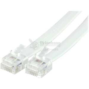 Modular cable RJ12/6C, 3m, white
