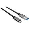 Elivi USB A til C kabel 1 meter Svart/Space Grey | 5gbps/3A