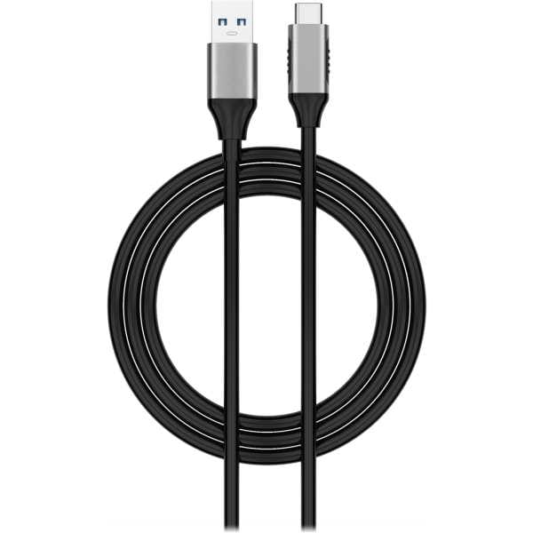 Elivi USB A til C-kabel 2 meter Svart/Space Grey | 5 Gbps/3 A Elivi USB A til C-kabel 2 meter Svart/Space Grey | 5 Gbps/3A – bilde 3