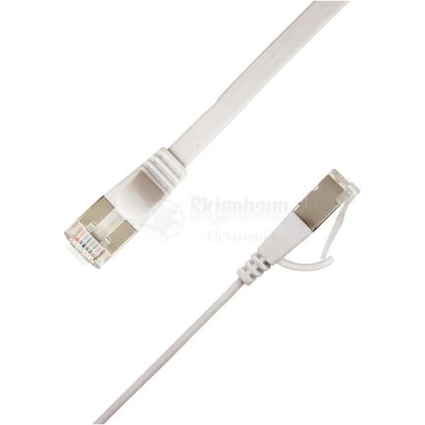 LinkIT Flat U/FTP Cat6a hvit 2.5mCat.6a Flat