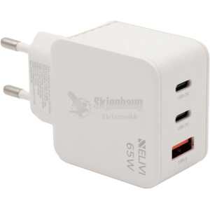 Elivi Solaris Vegglader USB-C +USB A 65WLader