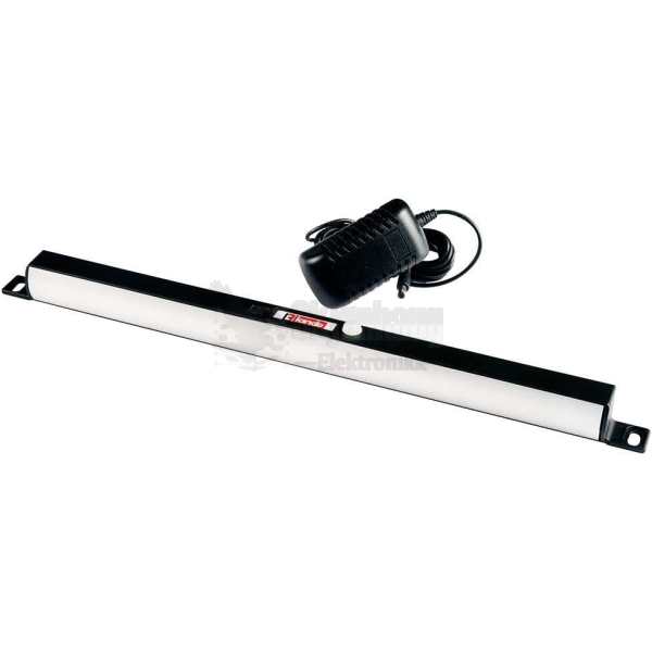 Lande Lyslist magnetisk for 19" skap, Grå â Dør- eller berøringsbryter 1 Lande Lyslist magnetisk for 19" skap, Grå â Dør- eller berøringsbryter
